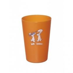 Barevný plastový kelímek s Bob a Bobkem, oranžový