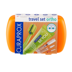 CURAPROX Travel set Ortho, cestovní sada oranžová