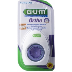 GUM Ortho Floss, "superfloss" pro čištění rovnátek, 50 ks na cívce