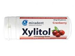 Miradent Xylitol žvýkačky BRUSINKA 30 ks