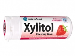 Miradent Xylitol DĚTSKÉ žvýkačky JAHODA 30 ks