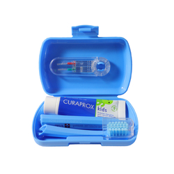 Curaprox Travel set KIDS , cestovní sada modrá