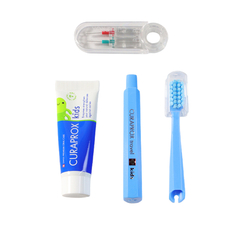 Curaprox Travel set KIDS , cestovní sada modrá
