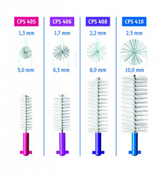Curaprox CPS 406 PERIO 4 ks blister refill, mezizubní kartáčky, tmavě růžové