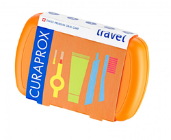 CURAPROX Travel set, cestovní sada oranžová