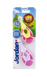 Jordan Step 1 Baby, dětský zubní kartáček a kousátko 0-2 roky , 2 pack