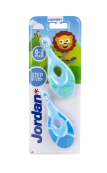Jordan Step 1 Baby, dětský zubní kartáček a kousátko 0-2 roky , 2 pack