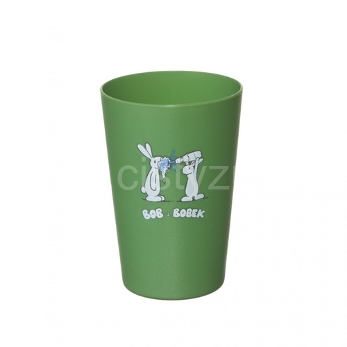 Barevný plastový kelímek s Bob a Bobkem, zelený