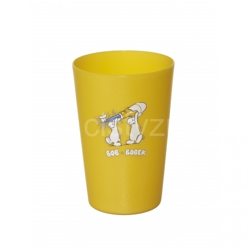 Barevný plastový kelímek s Bob a Bobkem, žlutý