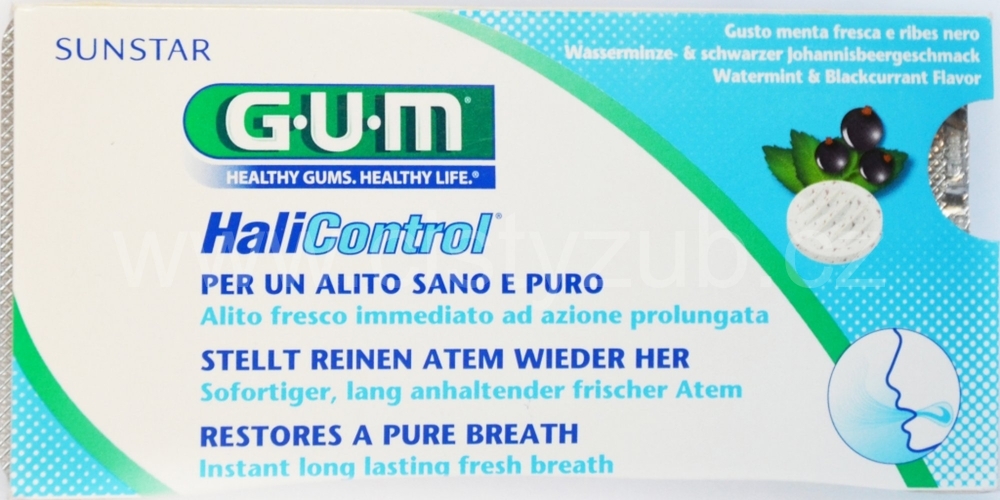 GUM HaliControl pastilky proti špatnému dechu, 10 ks