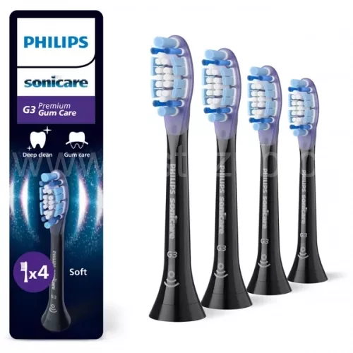 Philips Sonicare G3 Premium Gum Care Black  HX9054/88, náhradní hlavice 4ks