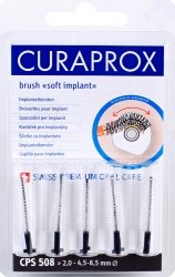 Curaprox CPS 508 Soft Implant, mezizubní kartáčky 5 ks- černé