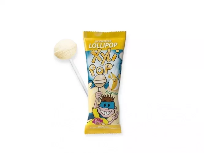 Miradent XyliPOP lízátko, banánová příchuť 1ks