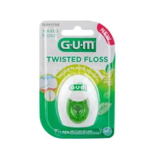 GUM Twisted Floss voskovaná zubní nit 30 m