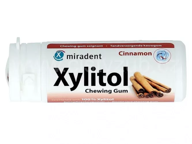 Miradent Xylitol žvýkačky SKOŘICE 30 ks