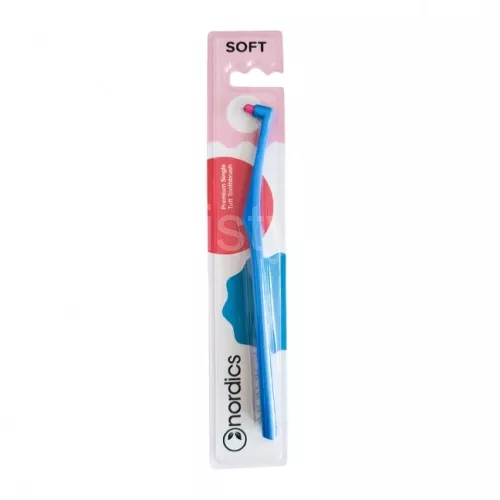 Nordics Premium Single Tuft Soft Blue jednosvazkový kartáček
