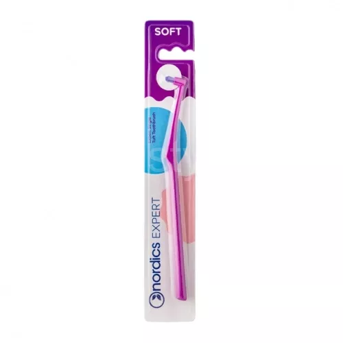 Nordics Premium Single Tuft Soft Purple jednosvazkový kartáček
